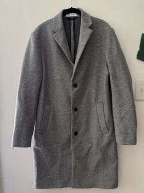 Zara 4 Way Gray Single-Breasted Wool Coat NWOT M